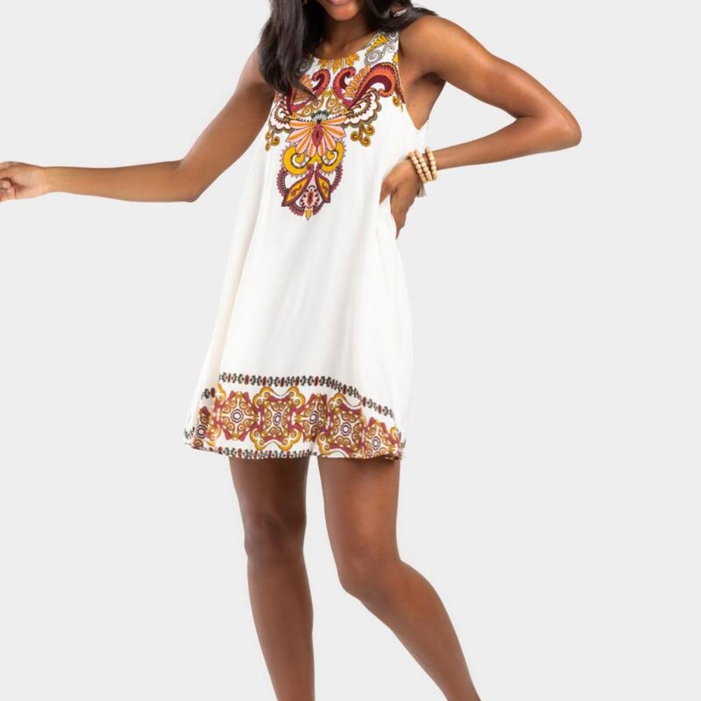 Reid Medallion Print Dress